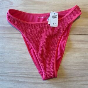 Pink Abercrombie swim bottoms, medium